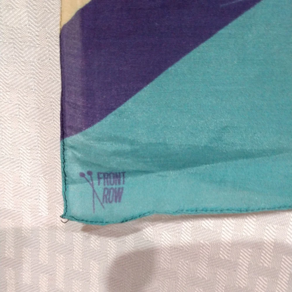 Front Row Society Scarf Colorful Geometric Bold Multicolor Print Rectangle